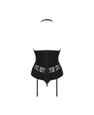 Serafia guêpière et string - Noir